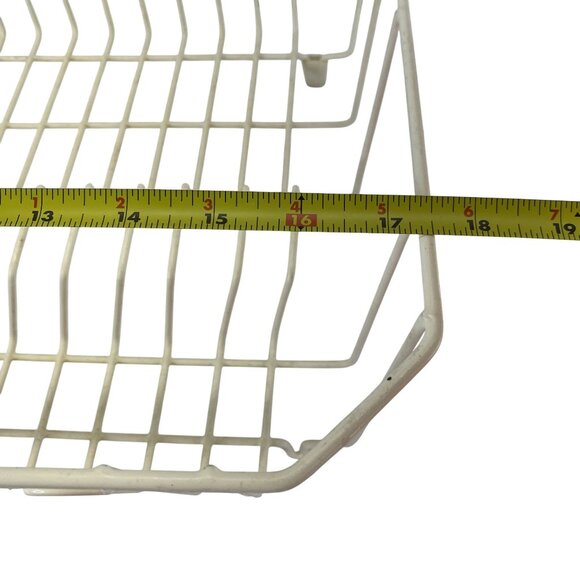 Vintage White Large Wire Dish Rack Rubbermaid Kitchen Sink Storage Organizer - Picture 7 of 9